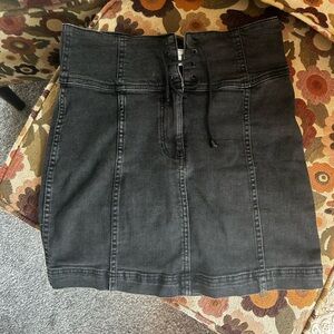 Black Free People Mini Skirt